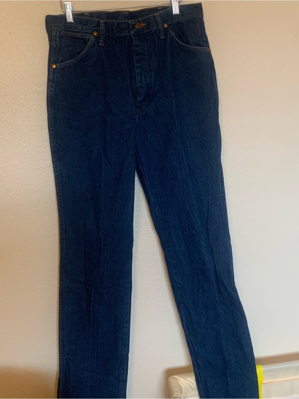 Wrangler Men's Dark Blue Straight Jeans